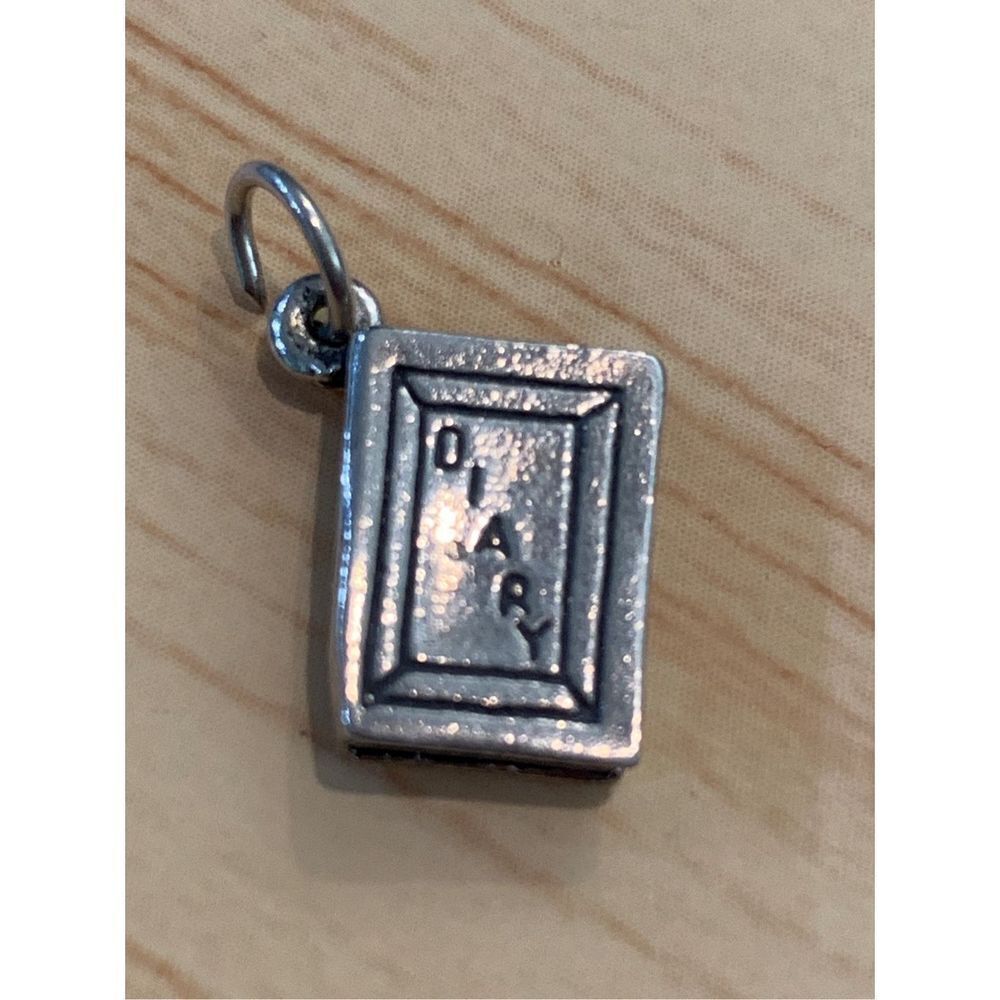 Diary Sterling Silver Jewelry Charm #book #writing